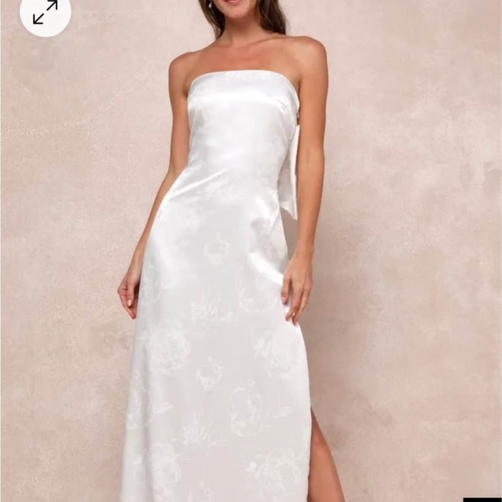 Lulu's White Strapless Dress